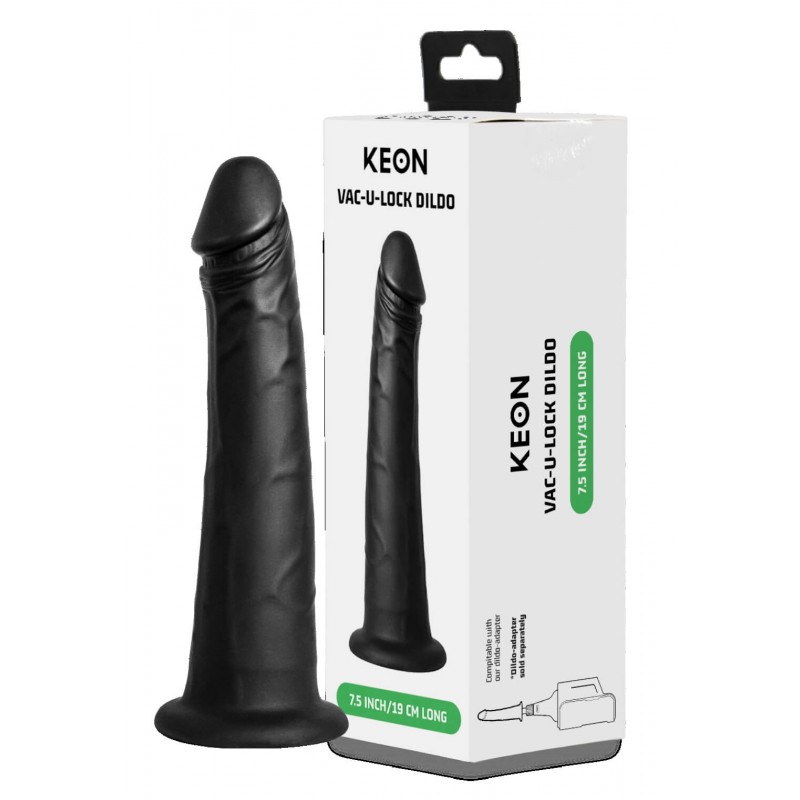 Kiiroo élethű vákuum dildó - 19cm (fekete) 84910 termék bemutató kép