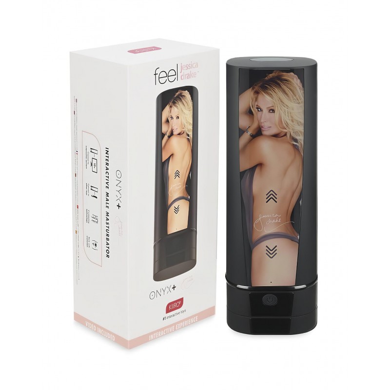 Kiiroo Onyx+ Jessica Drake - interaktív maszturbátor férfiaknak (fekete) 163044 termék bemutató kép