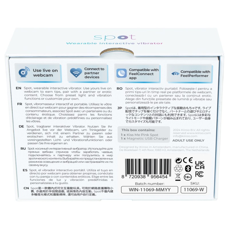 Kiiroo Spot - vibrációs tojás (pink) 104226 termék bemutató kép