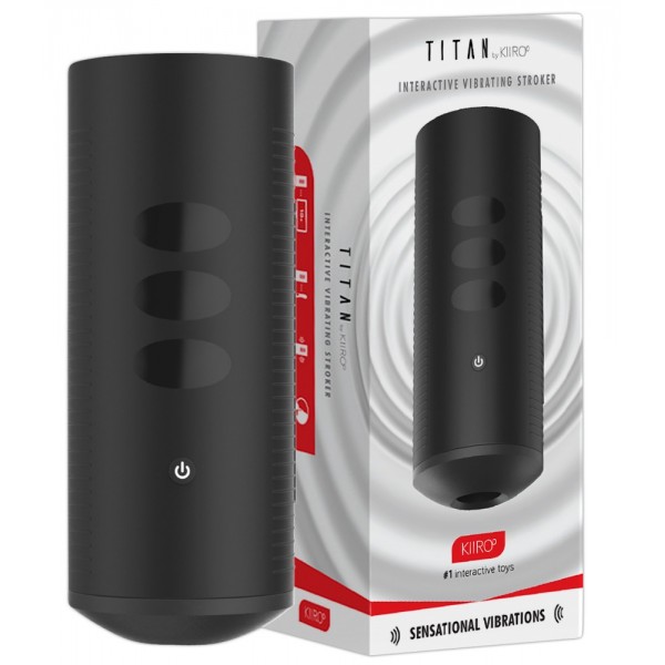 Kiiroo Titan Experience - akkus interaktív maszturbátor (fekete)