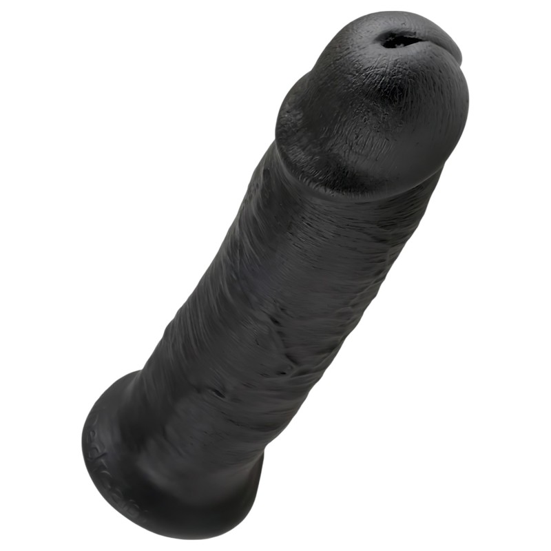 King Cock 10 - tapadókorongos dildó (25cm) - fekete 106278 termék bemutató kép
