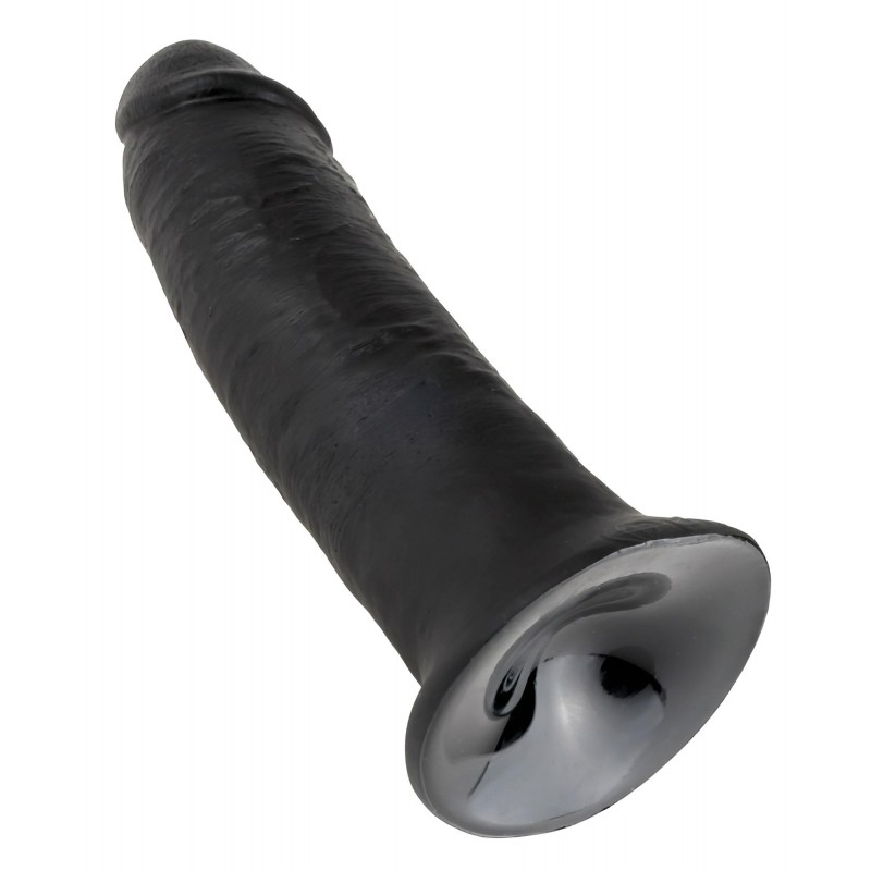 King Cock 10 - tapadókorongos dildó (25cm) - fekete 106279 termék bemutató kép