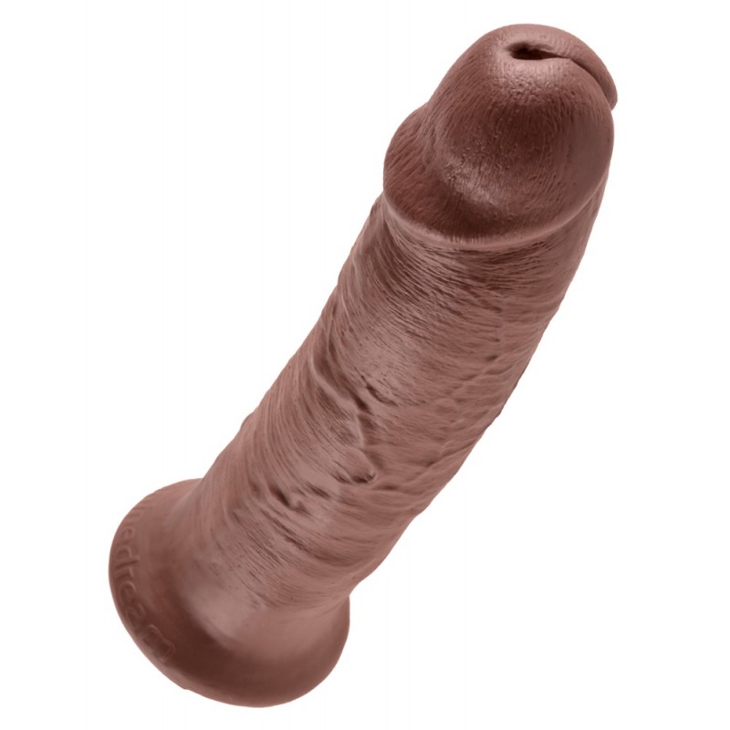 King Cock 10 - nagy tapadókorongos dildó (25cm) - barna 40229 termék bemutató kép