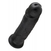 King Cock 10 - nagy tapadótalpas dildó (25cm) - fekete 40224 termék bemutató kép