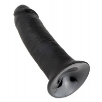 King Cock 10 - nagy tapadótalpas dildó (25cm) - fekete 40225 termék bemutató kép