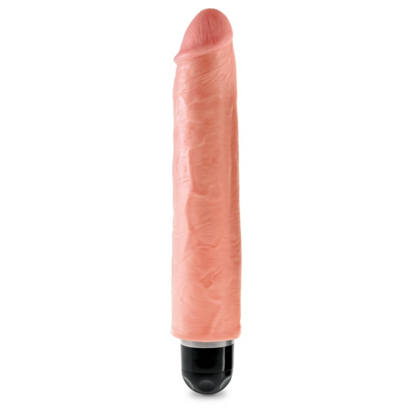 King Cock 10 Stiffy - vízálló, élethű vibrátor (25cm) - natúr 40200 termék bemutató kép