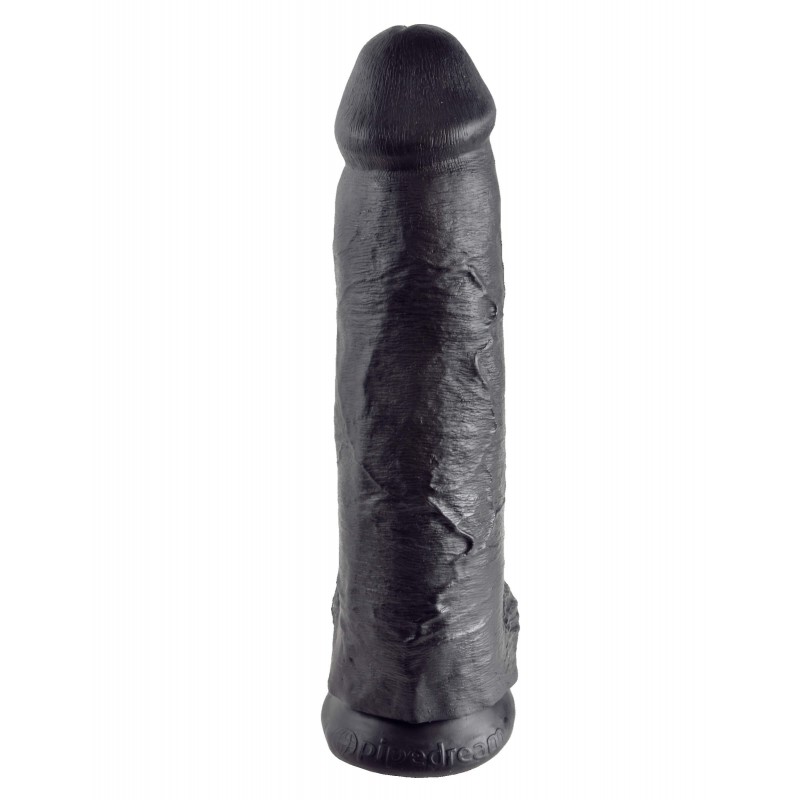 King Cock 12 herés nagy dildó (30 cm) - fekete 18697 termék bemutató kép