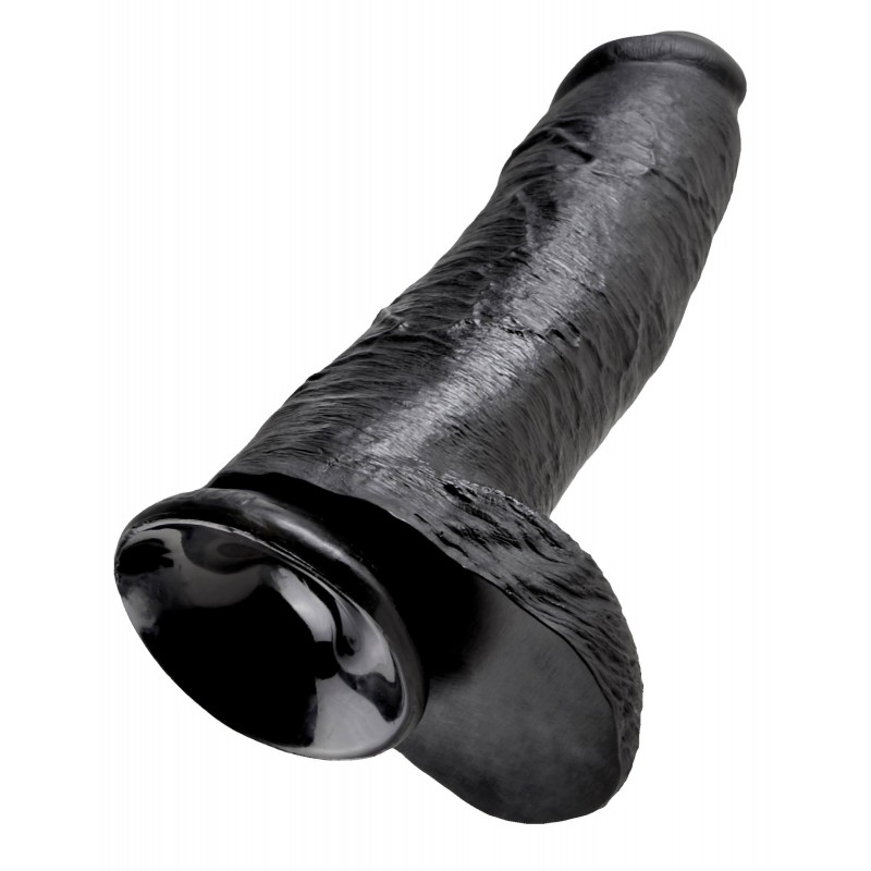 King Cock 12 herés nagy dildó (30 cm) - fekete 29805 termék bemutató kép