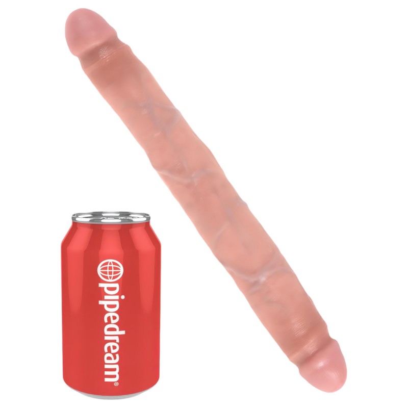 King Cock 12 Slim - élethű dupla dildó (31 cm, natúr) 131333 termék bemutató kép