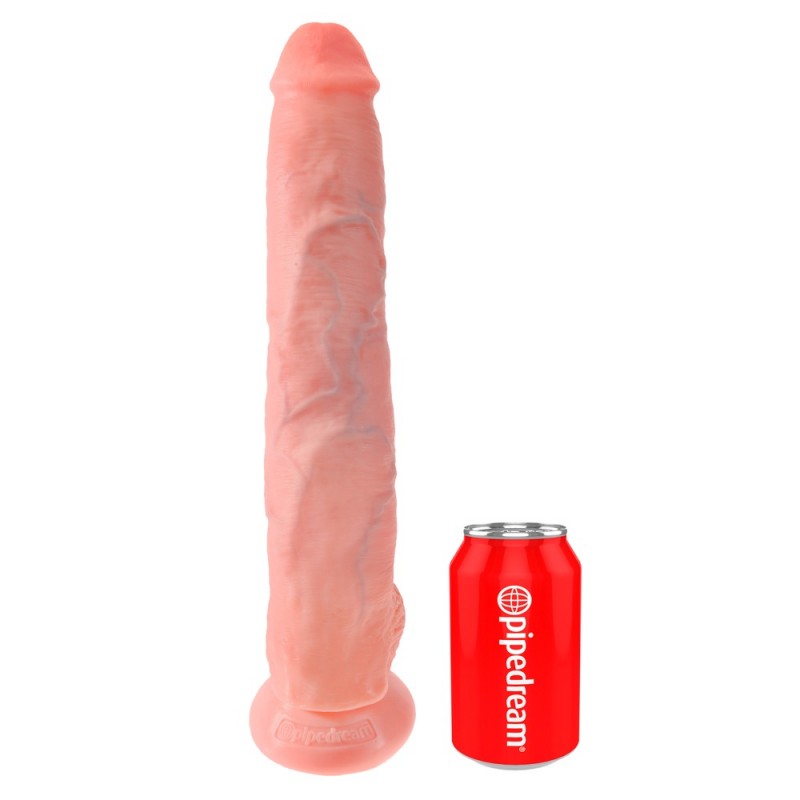 King Cock 14 herés nagy dildó (35cm) - natúr 58633 termék bemutató kép