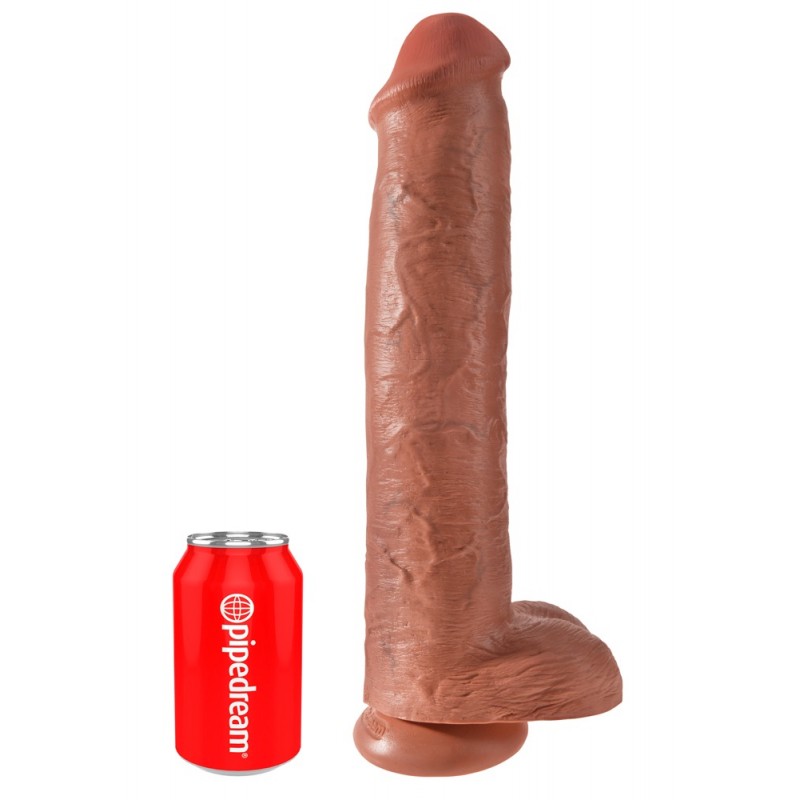 King Cock 15 - óriás dildó (38cm) - sötét natúr 40255 termék bemutató kép