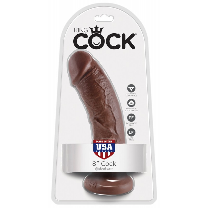 King Cock 8 dildó (20 cm) - fekete 53436 termék bemutató kép