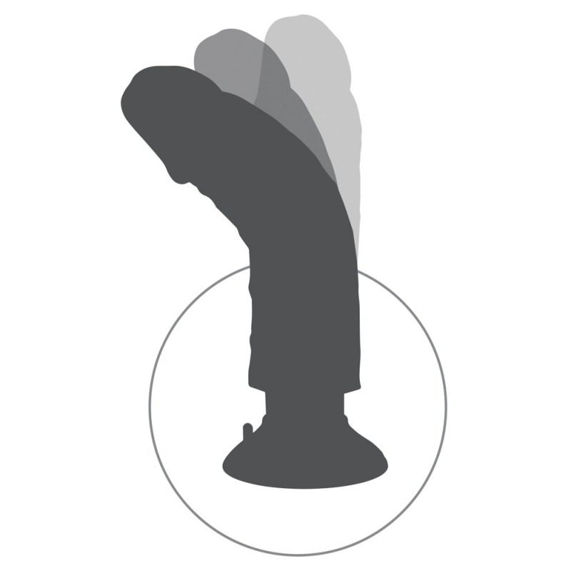 King Cock 8 - hajlítható, élethű vibrátor (25cm) 50510 termék bemutató kép