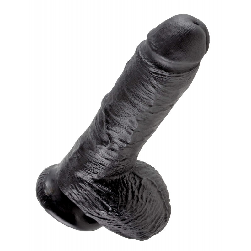 King Cock 8 herés dildó (20 cm) - fekete 24391 termék bemutató kép