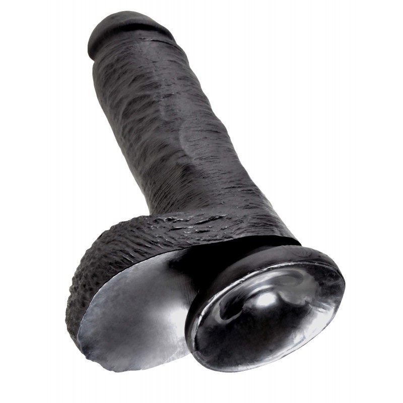 King Cock 8 herés dildó (20 cm) - fekete 24392 termék bemutató kép