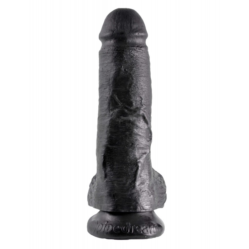 King Cock 8 herés dildó (20 cm) - fekete 18685 termék bemutató kép