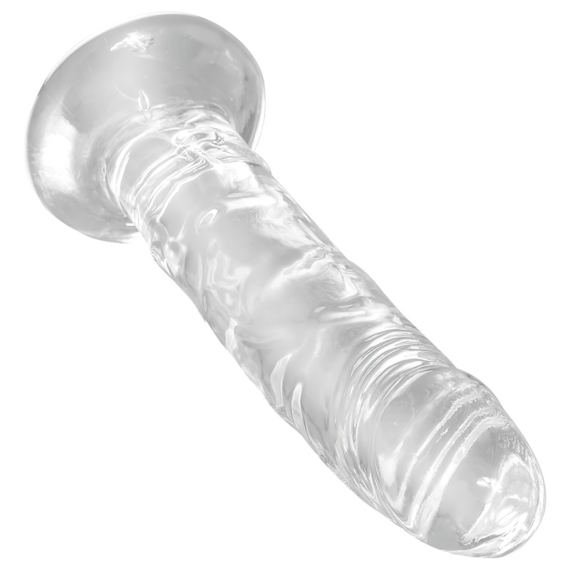 King Cock Clear 6 - tapadókorongos dildó (17,8 cm) 131196 termék bemutató kép