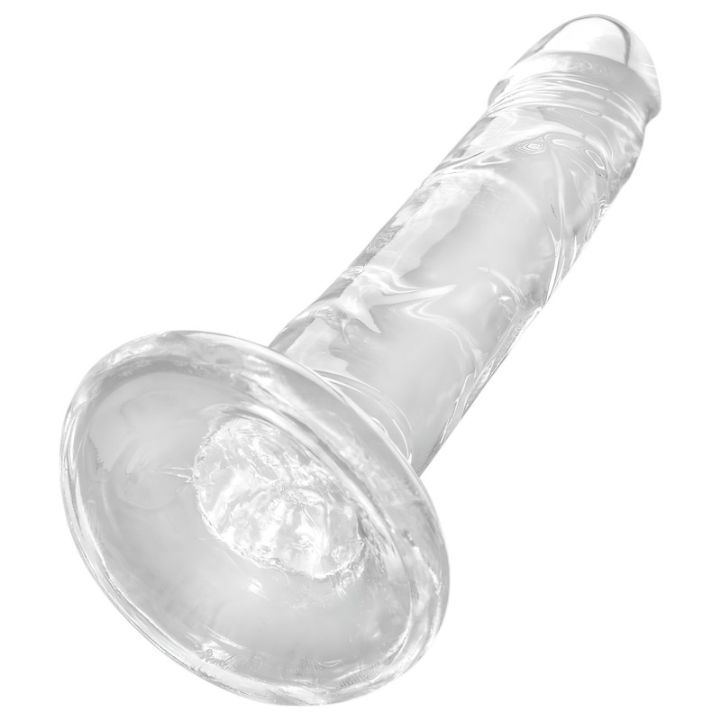 King Cock Clear 6 - tapadókorongos dildó (17,8 cm) 131197 termék bemutató kép