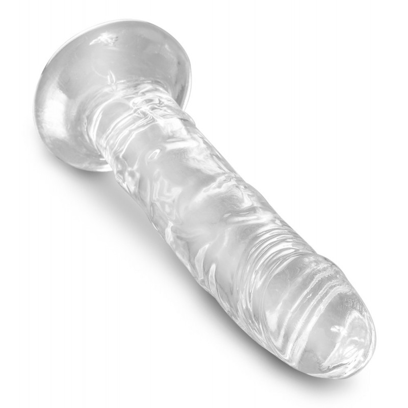 King Cock Clear 6 - tapadókorongos dildó (15cm) 40120 termék bemutató kép