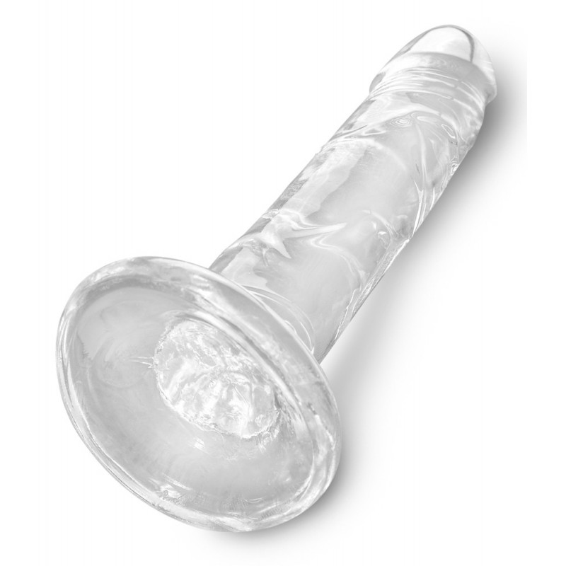King Cock Clear 6 - tapadókorongos dildó (15cm) 40121 termék bemutató kép
