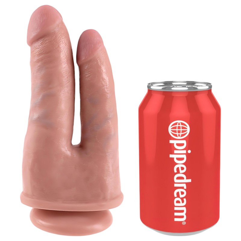 King Cock Double Penetrator - élethű dupla dildó (testszínű) 141369 termék bemutató kép