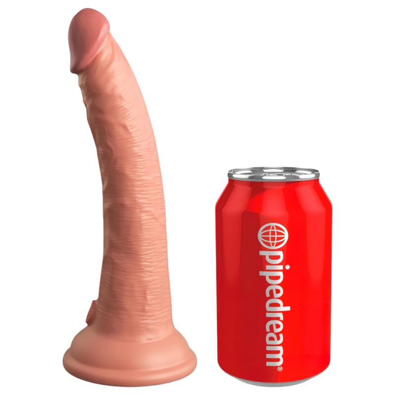 King Cock Elite 7- tapadókorongos, élethű dildó (18 cm, natúr) 131248 termék bemutató kép