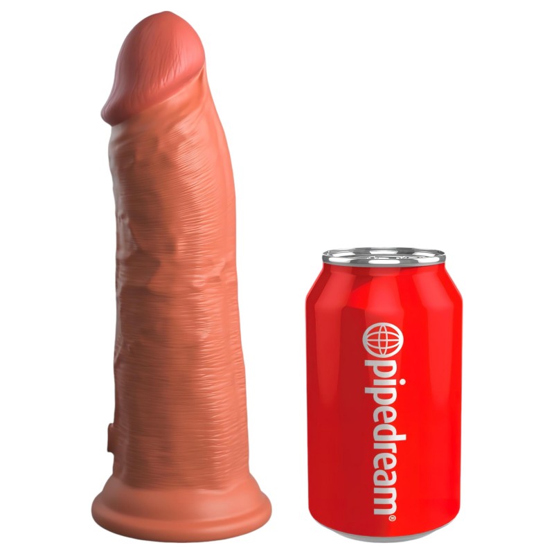 King Cock Elite 8 - élethű vibrátor 20cm (sötét natúr) 100833 termék bemutató kép