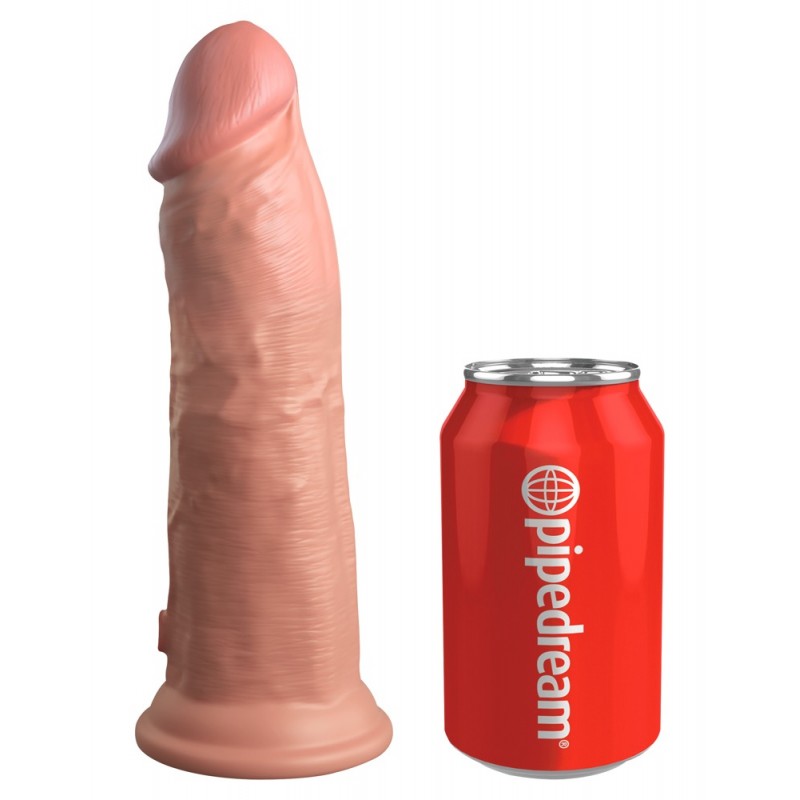 King Cock Elite 8 - tapadókorongos vibrátor (20cm) - natúr 51549 termék bemutató kép