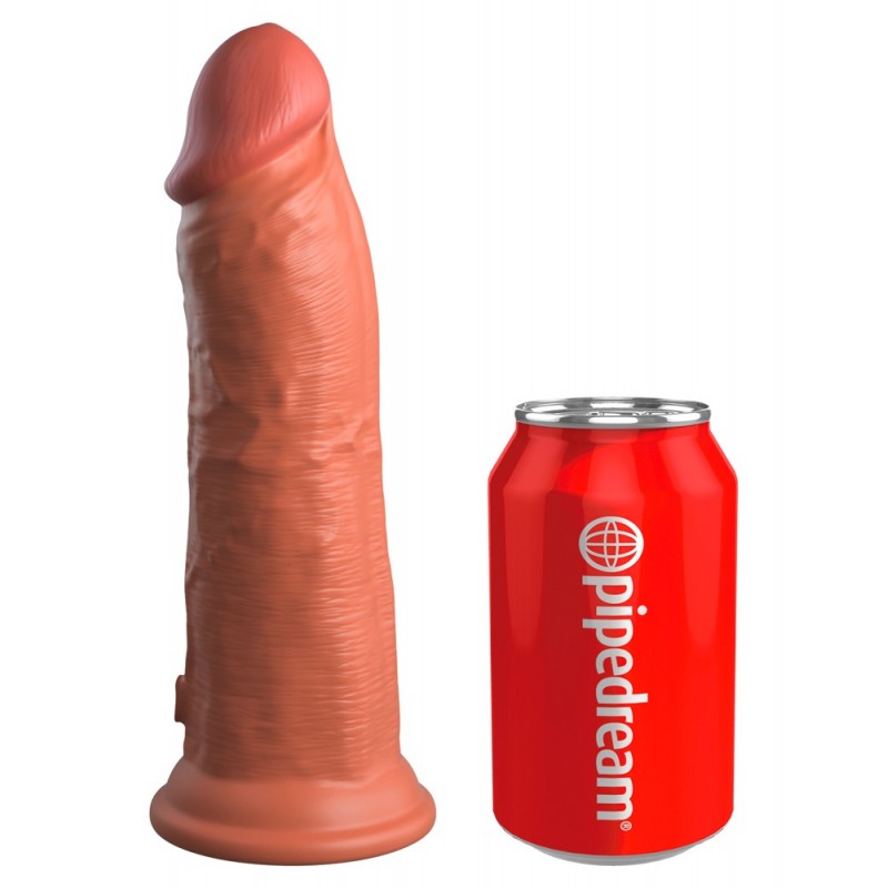 King Cock Elite 8 - élethű vibrátor 20cm (sötét natúr) 85297 termék bemutató kép