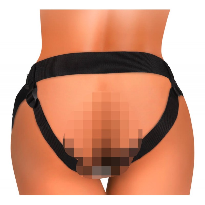 King Cock Elite Comfy - felcsatolható dildó hámmal (sötét natúr) 88223 termék bemutató kép