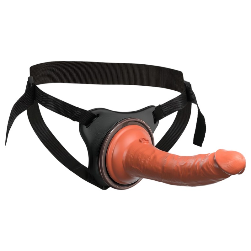 King Cock Elite Comfy - felcsatolható dildó hámmal (sötét testszínű) 144558 termék bemutató kép