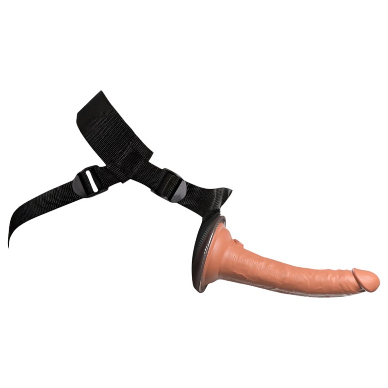 King Cock Elite Comfy - felcsatolható dildó hámmal (sötét testszínű) 144559 termék bemutató kép