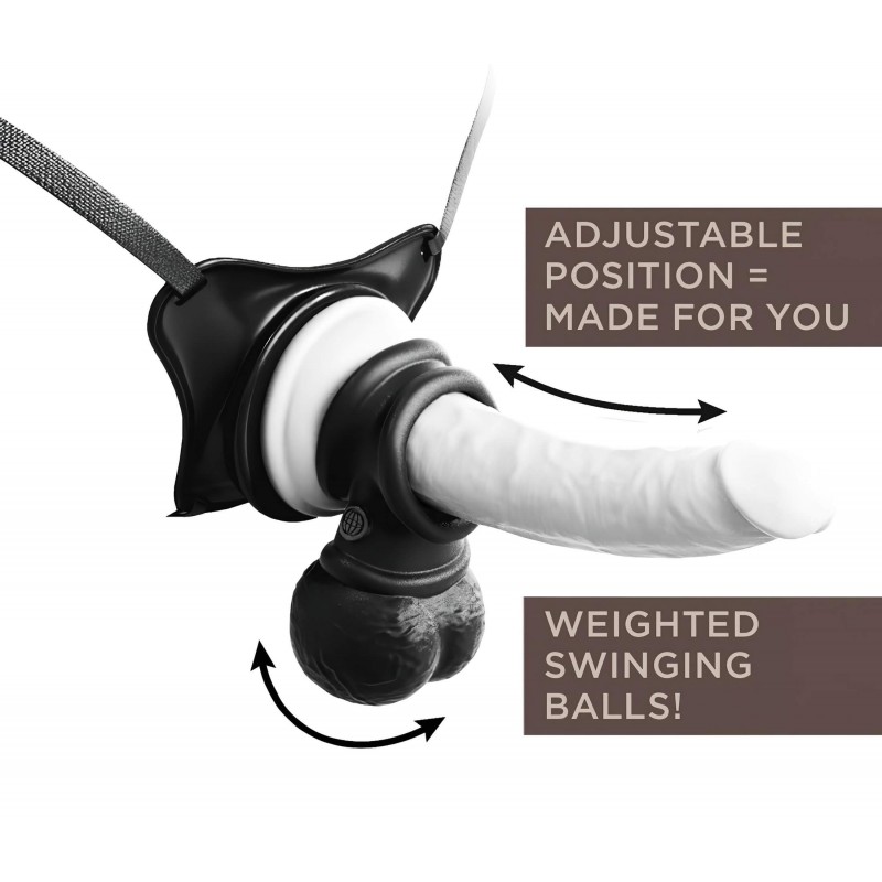 King Cock Elite Crown Jewels - herefeltét műpéniszhez (fekete) 111521 termék bemutató kép