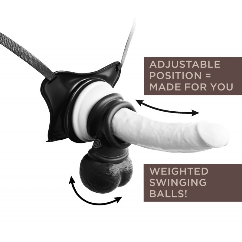 King Cock Elite Crown Jewels - herefeltét műpéniszhez (fekete) 64453 termék bemutató kép