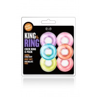 King of the Ring - péniszgyűrű szett - színes (6db) 72018 termék bemutató kép