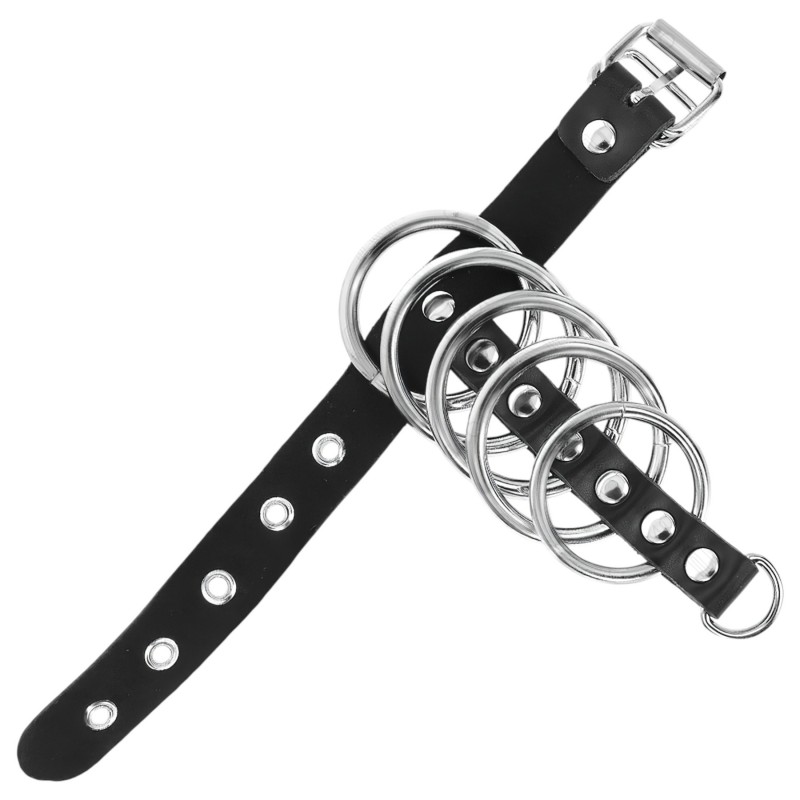 Kink - péniszgyűrű fémgyűrűkkel (fekete) 122478 termék bemutató kép