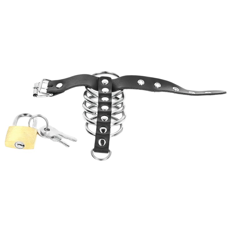 Kink - péniszgyűrű fémgyűrűkkel (fekete) 122480 termék bemutató kép