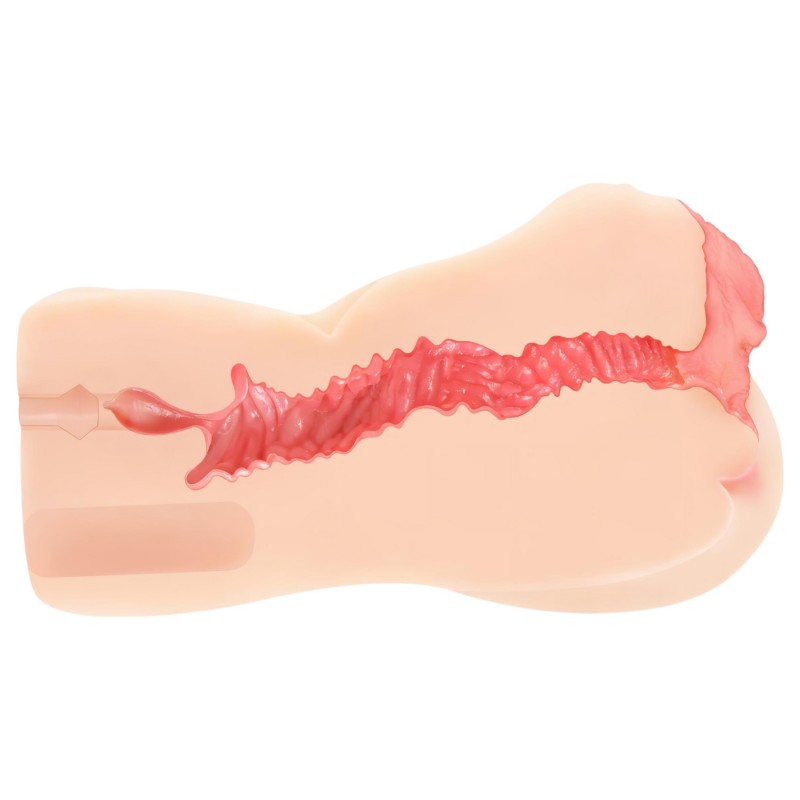 Kokos Onahole 004 - dupla rétegű műpunci maszturbátor (natúr) 116003 termék bemutató kép