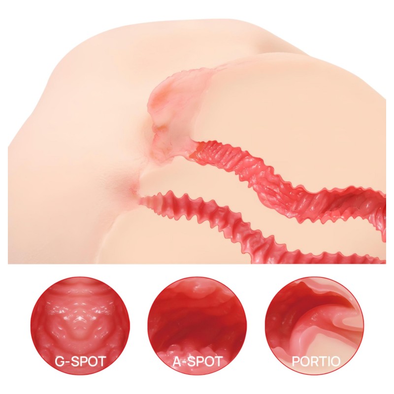 Kokos Vanilla 004 - élethű torzó maszturbátor (natúr) 115943 termék bemutató kép