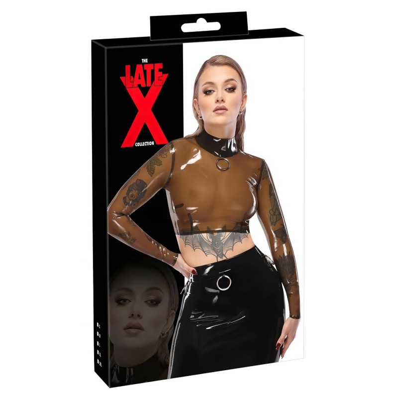 LATEX - áttetsző latex felső (áttetsző-fekete) 99606 termék bemutató kép