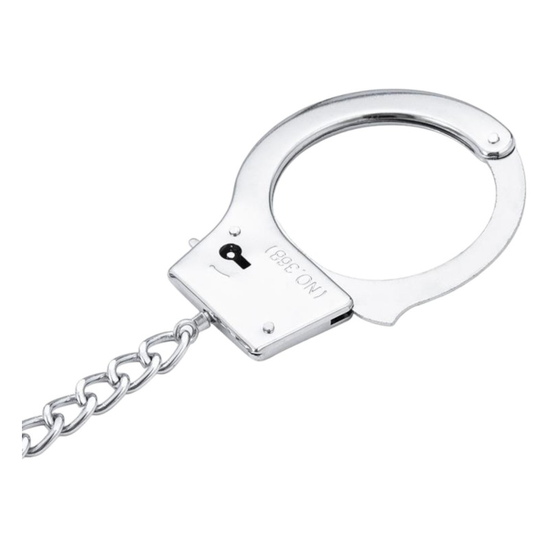 LateToBed BDSM - bilincsek anál pluggal (ezüst) 93643 termék bemutató kép