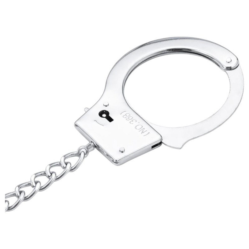 LateToBed BDSM - bilincsek anál pluggal (ezüst) 99493 termék bemutató kép