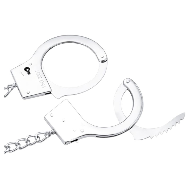 LateToBed BDSM - bilincsek anál pluggal (ezüst) 99494 termék bemutató kép