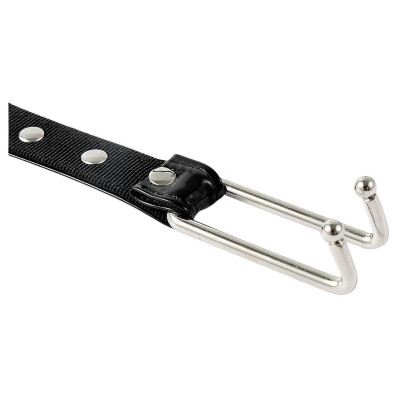 Latetobed - BDSM nyakörv orrkampóval, bondage kellék (fekete) 163959 termék bemutató kép