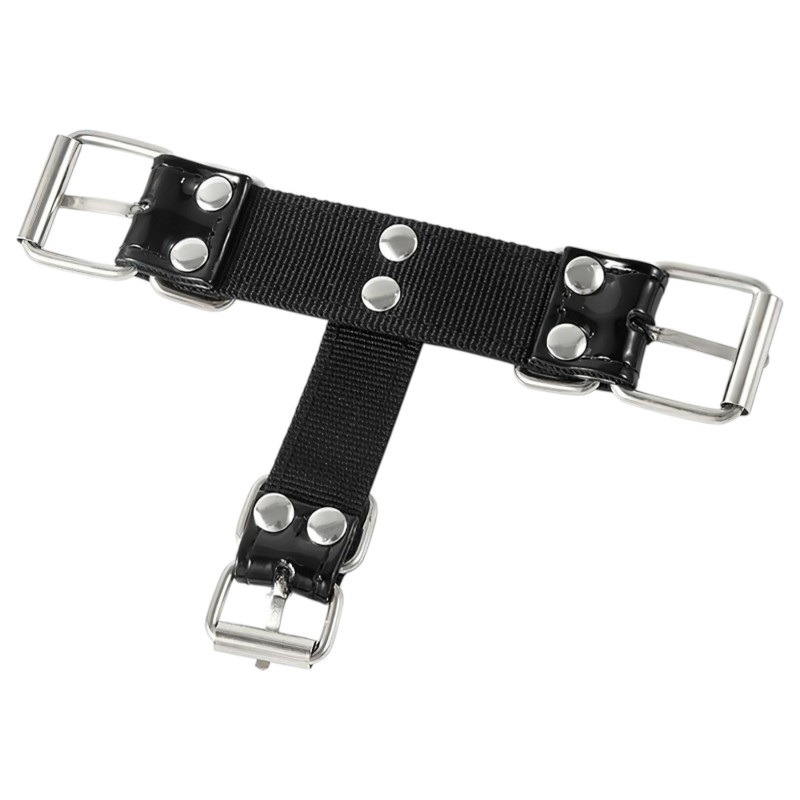 Latetobed - BDSM nyakörv orrkampóval, bondage kellék (fekete) 163960 termék bemutató kép