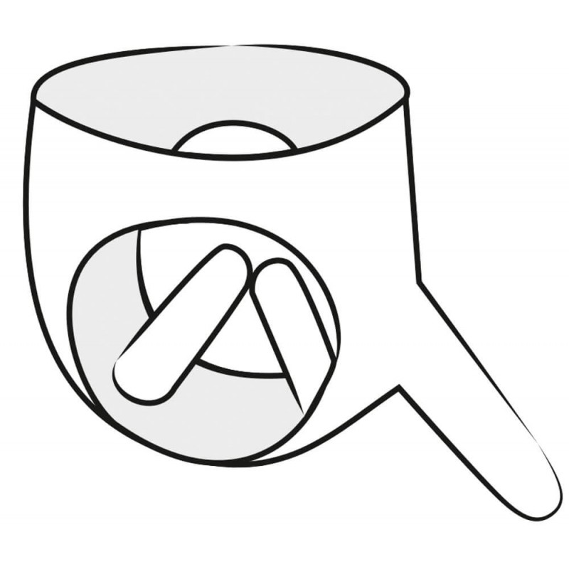 LATEX - alsó külső + 2 belső dildóval - fekete (S-L) 65233 termék bemutató kép