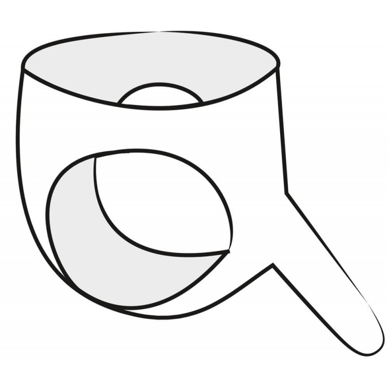 LATEX - alsó külső dildóval - fekete (S-L) 65291 termék bemutató kép