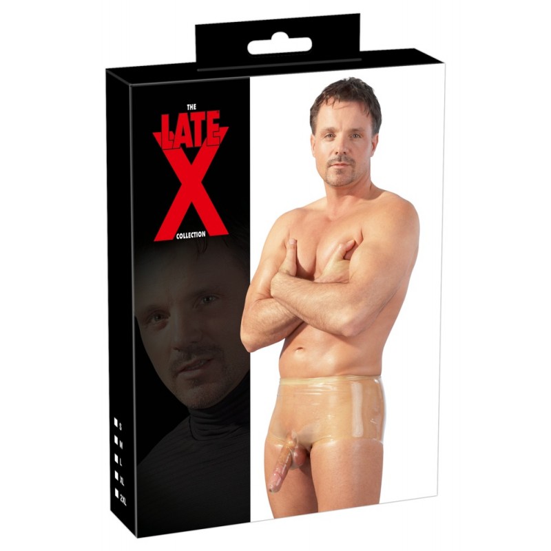 LATEX - boxer + péniszköpeny (natúr) 79423 termék bemutató kép