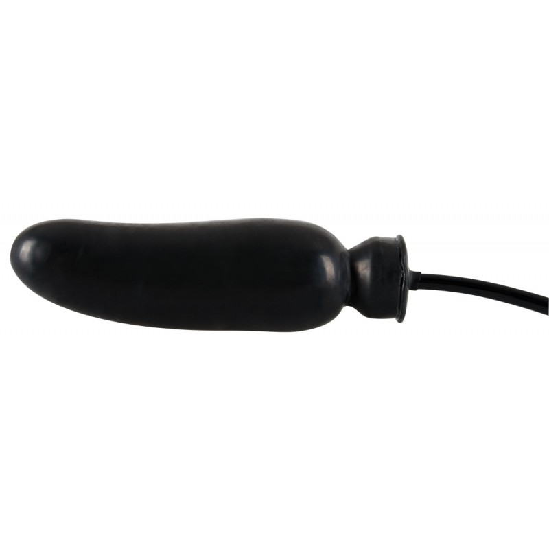LATEX - felpumpálható dildó (fekete) 5528 termék bemutató kép