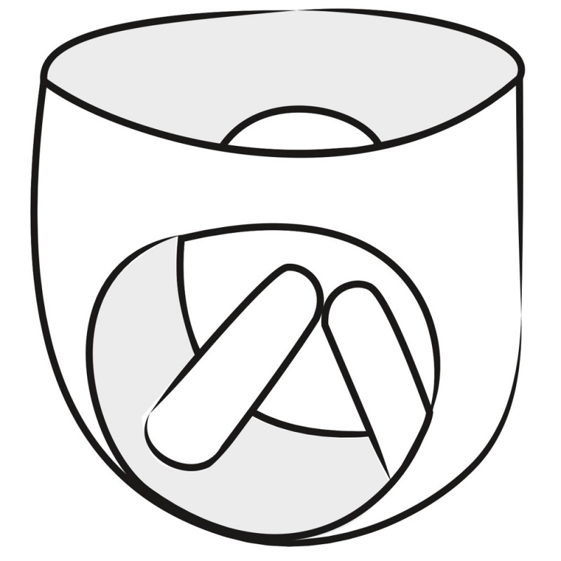 LATEX - női bugyi 2db pumpálható belső dildóval (fekete) 37674 termék bemutató kép